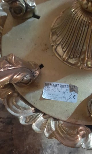 Lámpara Bronce Macizo 12 Brazos Bronceart Torrent