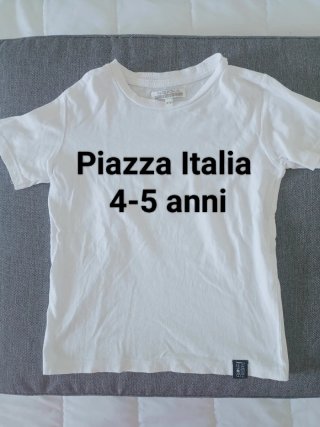 Maglietta Bianca Piazza Italia 4-5 anni