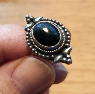 Anillo Plata y Ónix Talla Mediana