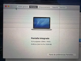 MacBook Pro 15 Retina i7 16GB 256GB pantalla rota