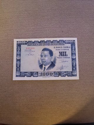 Billete 1000 Pesetas Guineanas 1969