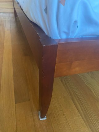 Cama individual madera cerezo 90cm