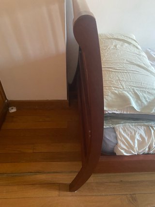 Cama individual madera cerezo 90cm