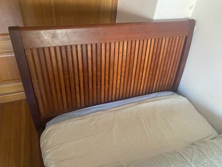 Cama individual madera cerezo 90cm