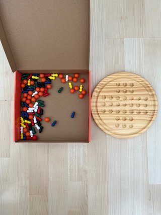 Juego de madera solitario y damas Chinas