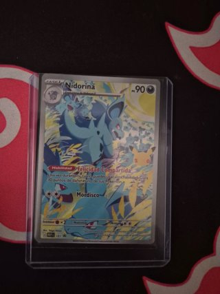 Carta Pokémon Nidorina  30 aniversario