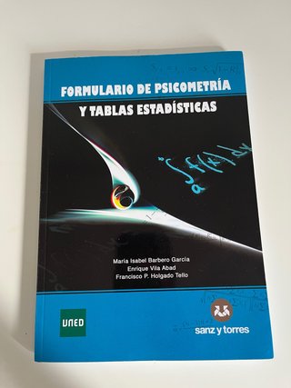 Formulario de psicometría y tablas estadísticas