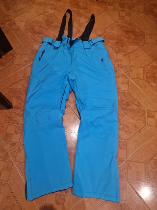 Pantalones de esquí azules con tirantes