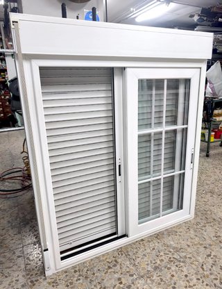 2 Ventanas Correderas Aluminio de 119,5 x 138,5 cm
