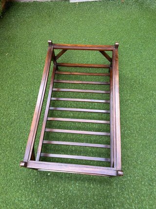 Mesa de centro de madera de teca y cristal
