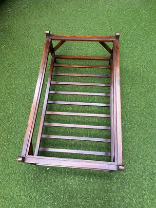 Mesa de centro de madera de teca y cristal