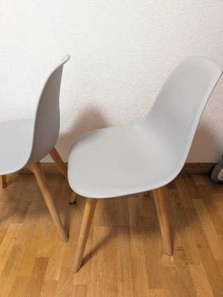 2 Sillas de Comedor Estilo Nórdico