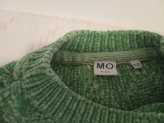 Jersey verde terciopelo trenzado