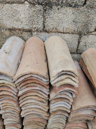Tejas de barro antiguas