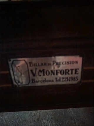 Mesa de billar V. Monforte Barcelona