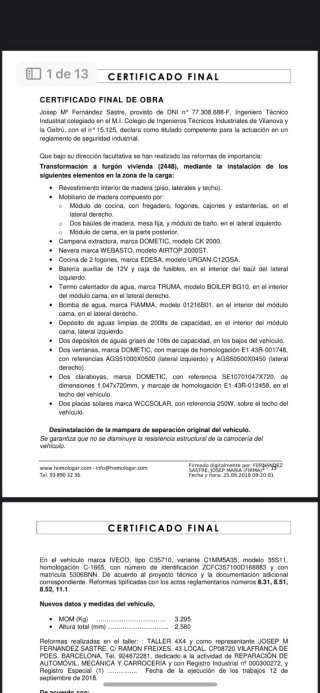 Iveco Daily camper homologada como vivienda!!