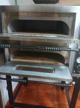 Forno per pizza doppio in acciaio inossidabile