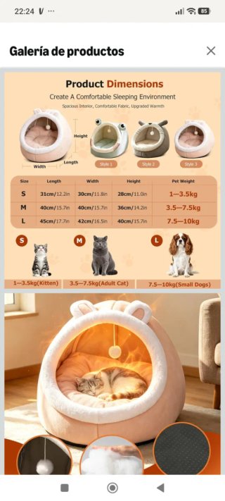 Cama para mascotas con diseño de oso