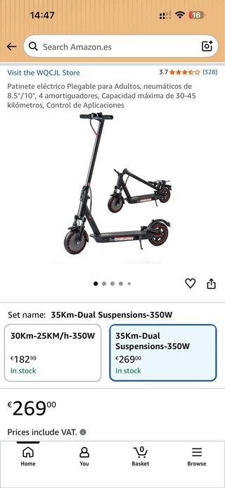 Patinete Eléctrico Negro