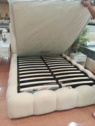 Cama Matrimonial Canapé Beige 135cm