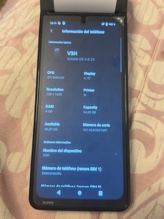 SUNMI V3H con impresora térmica