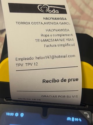 SUNMI V3H con impresora térmica