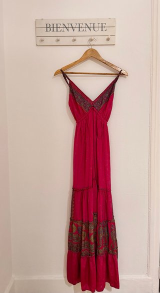 Vestido largo estampado talla XS