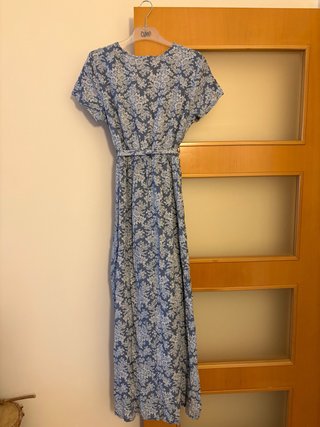Vestido Largo Estampado Azul 100% viscosa