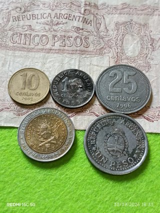 ✳️Lote de Monedas y Billete Antiguos Argentina