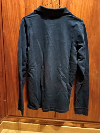Polo Boss Manga Larga Azul Talla S