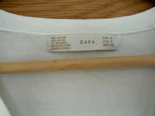 Chaqueta de punto blanca Zara