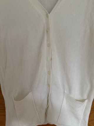 Chaqueta de punto blanca Zara