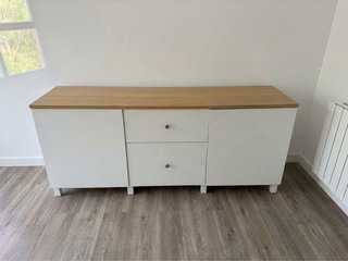 Aparador Ikea Besta Blanco y Madera