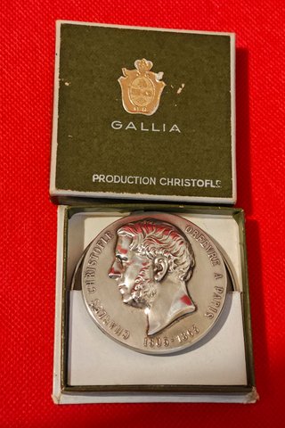 Porta biglietti placcato argento "Christofle" Gallia