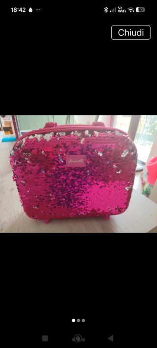 Beauty case Girabrilla paillettes fucsia