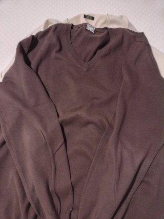 Jersey Massimo Dutti M/L Marrón y Beige Algodón