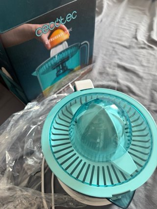 Exprimidor de Naranja Plástico Teal Transparente