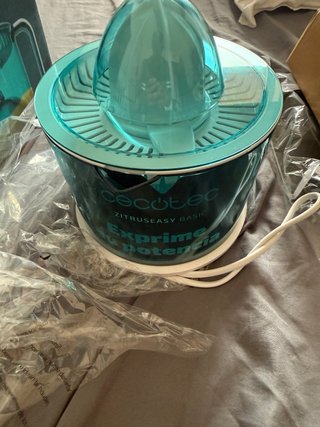 Exprimidor de Naranja Plástico Teal Transparente