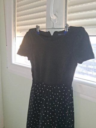 Vestido cóctel lunares T. 34/36 XS