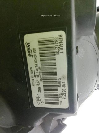 Renault 23390461 faro izq 260603054r megane ii 1.5