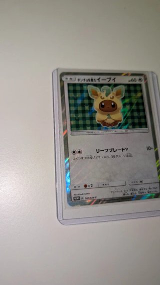 Carta Pokémon Eevee Poncho Leafeon 142/SM-P