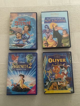 4 Películas Disney DVD (Español)