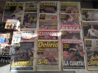 Lote Periódicos Mundo Deportivo FC Barcelona 90s