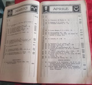 Antico messale quotidiano 1929