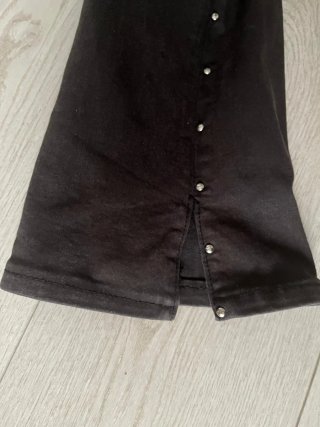 Pantalón campana tejano Negro con Tachuelas, Green