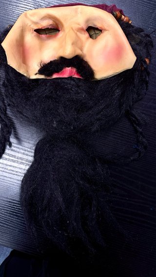 Máscara Pirata Halloween Barba y Pelo