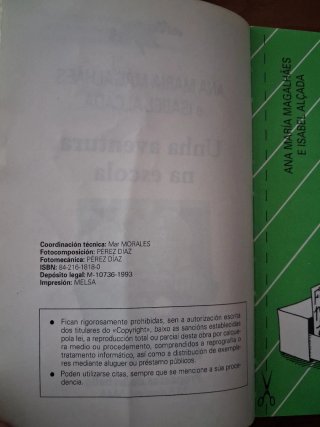 Libro Unha aventura na escola