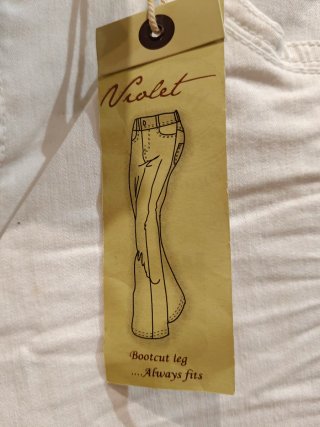 Pantalón vaquero blanco MsMode Boot Leg T-46