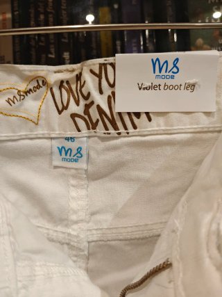 Pantalón vaquero blanco MsMode Boot Leg T-46