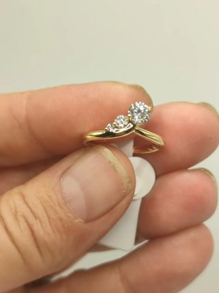 Anillo Xuping laminado Oro Circoni Elegante